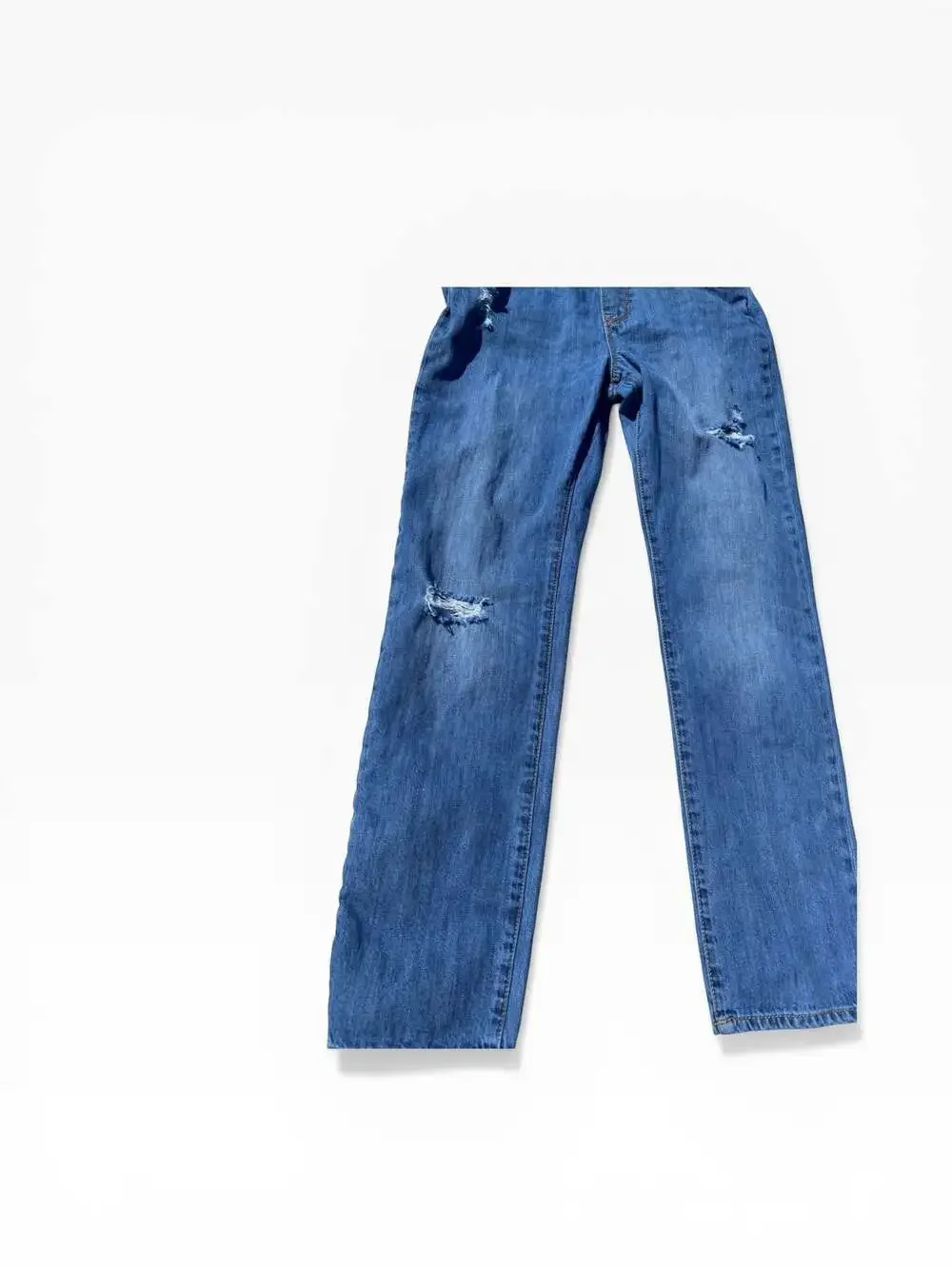 Denim Overalls Kids Medium Wash Blue Good Distressed Straight Leg‎